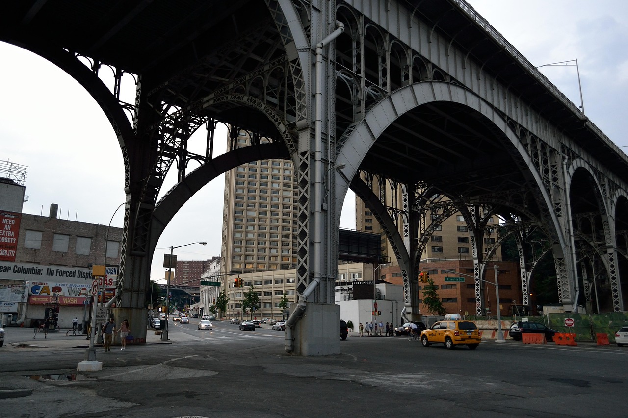 bridge, train tracks,